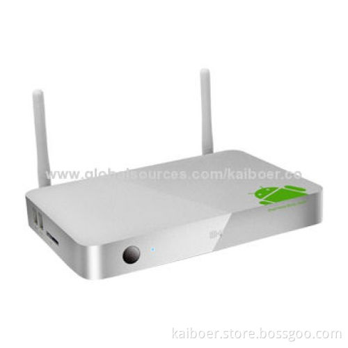 4K Quad-core Android TV Box with 2GB DDR3, External USB, SD SlotNew